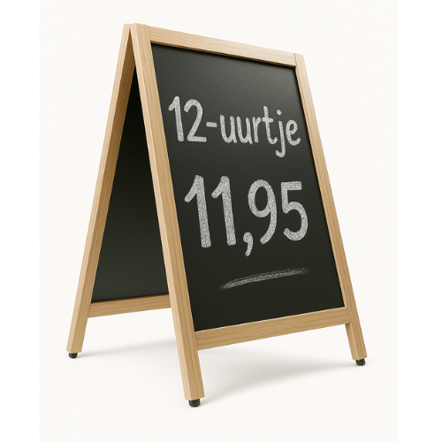 Krijtstoepbord Steigerhout Deluxe 75x135cm