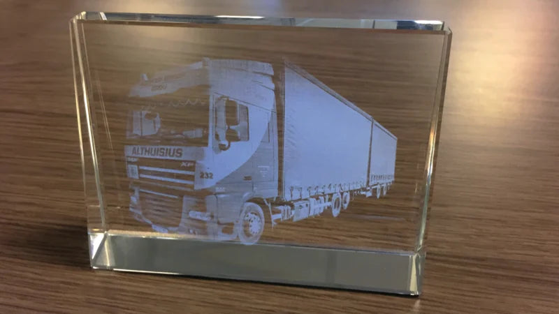 Naambord van luxe kristalglas